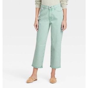 Universal Thread Women's Sz 18/34 Waist High-Rise Straight Fit Cropped Jeans